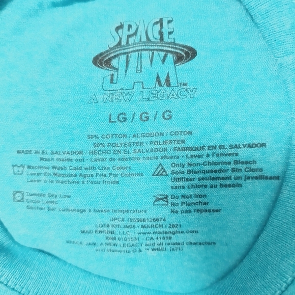 [5x$20] New Space Jam Boys Top / Size Large - Picture 4 of 4